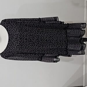 Max Studio Long Black Floral Dress Size XL NWT